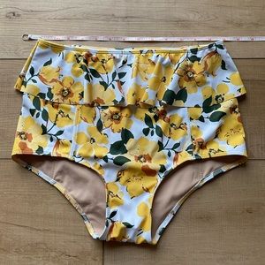 Kortni Jeane Ruffle Yellow Floral